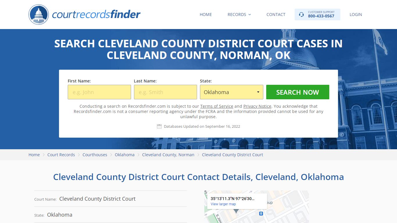 Cleveland County District Court Case Search - RecordsFinder